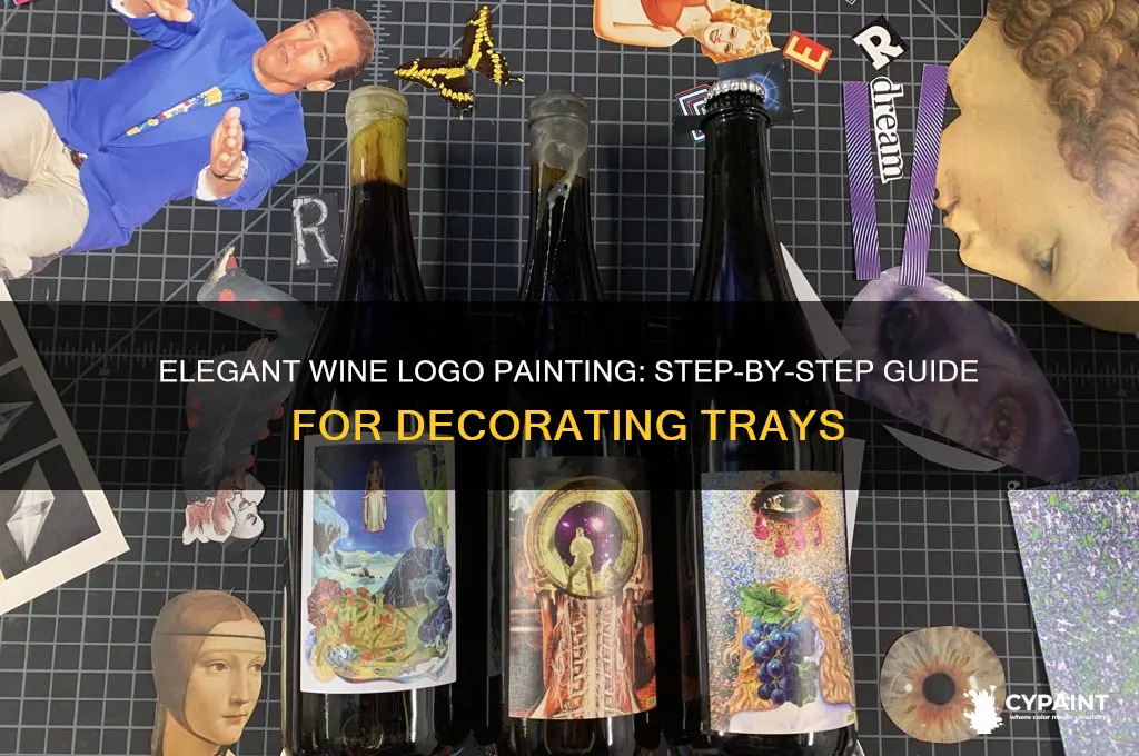 how to paint a wine logo on tray