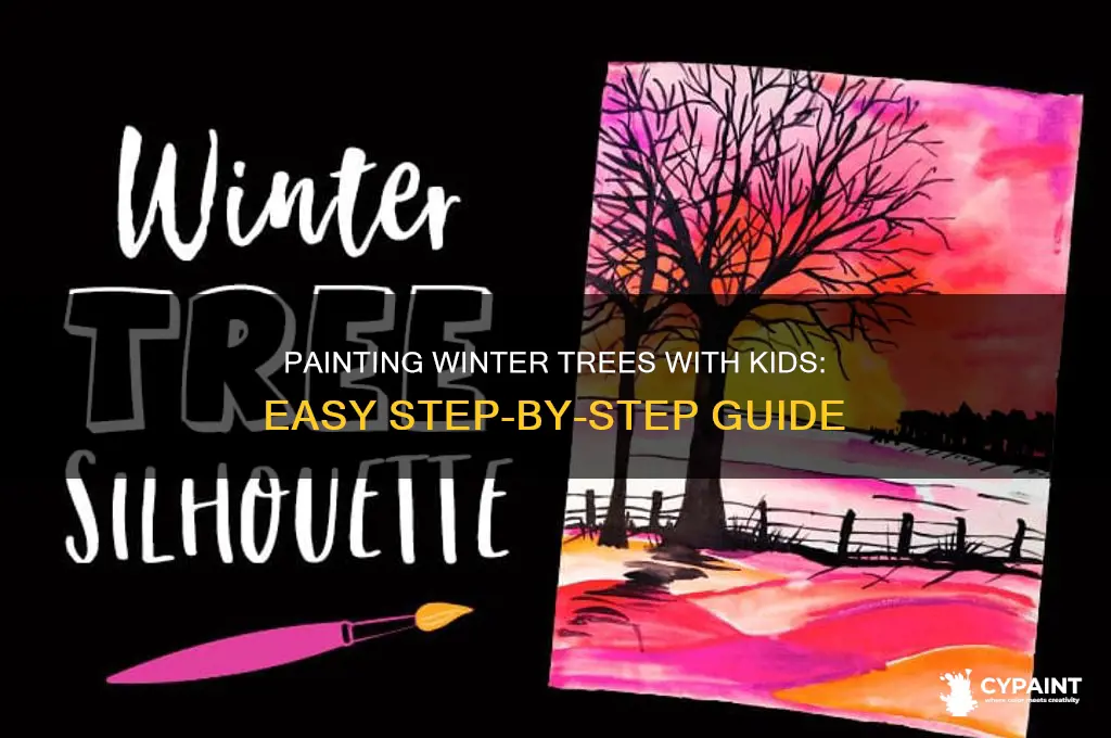 how to paint a winter tree children