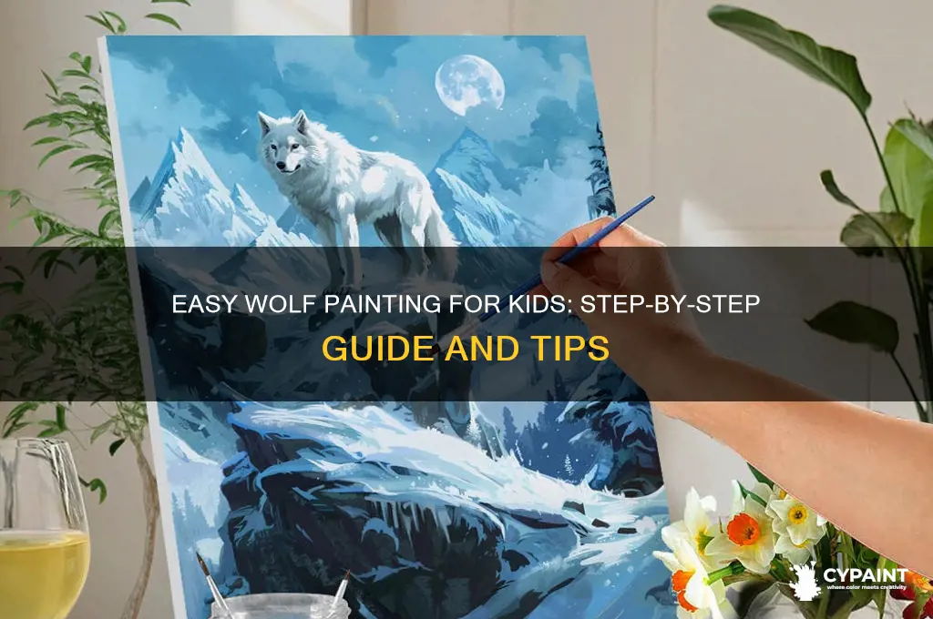 how to paint a wolf for kids