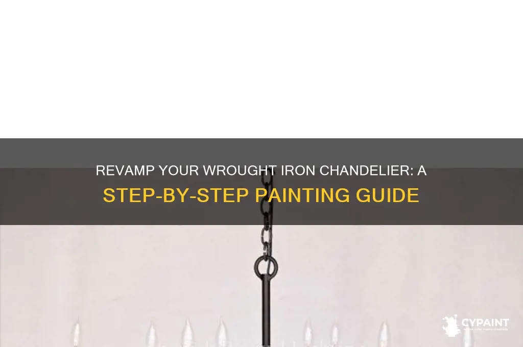 how to paint a wrought iron chandelier