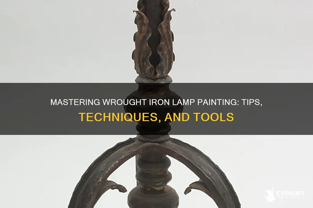 how to paint a wrought iron lamp
