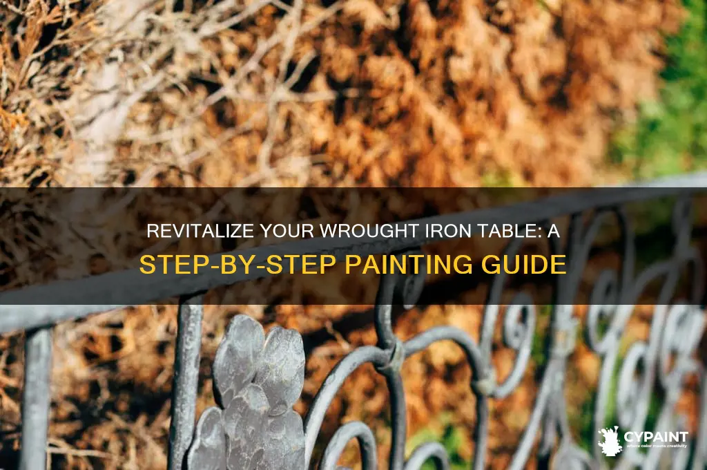 how to paint a wrought iron table