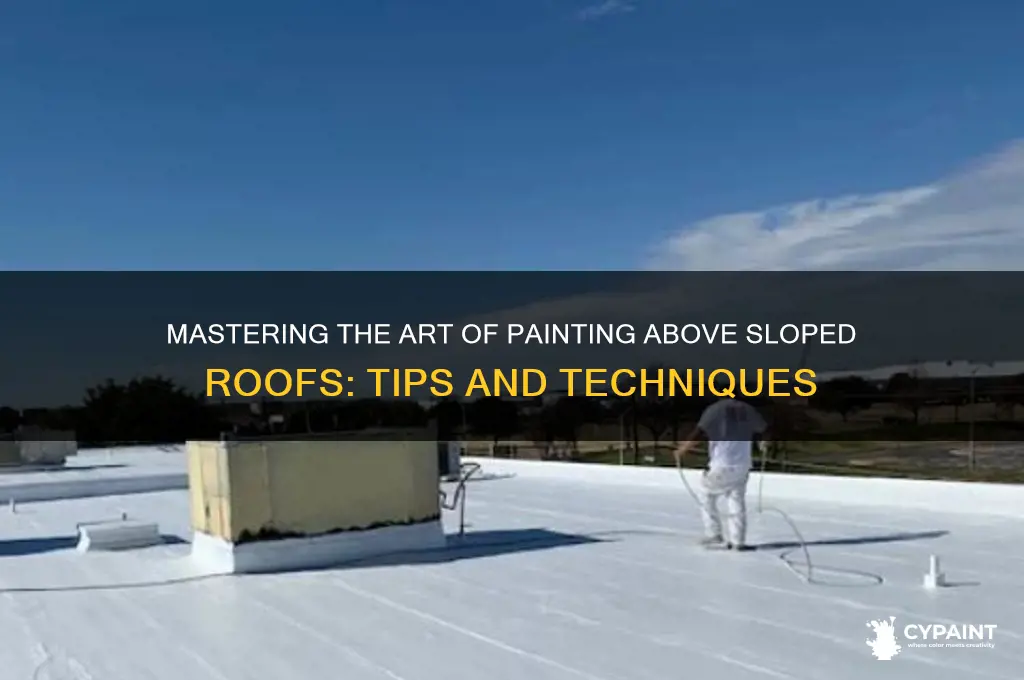 how to paint above a sloped roof