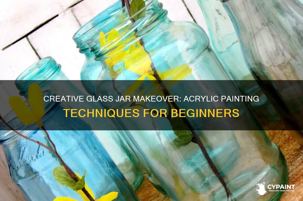 how to paint acrilic on glass jars