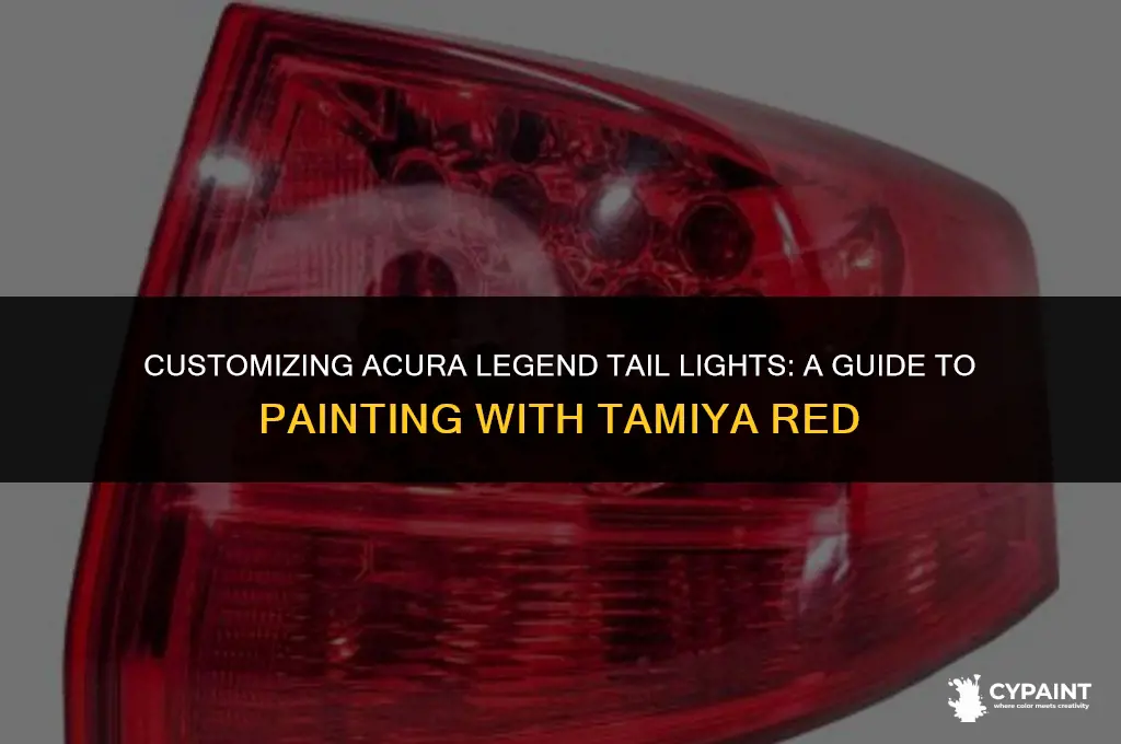 how to paint acura legend tail lights red with tamiya