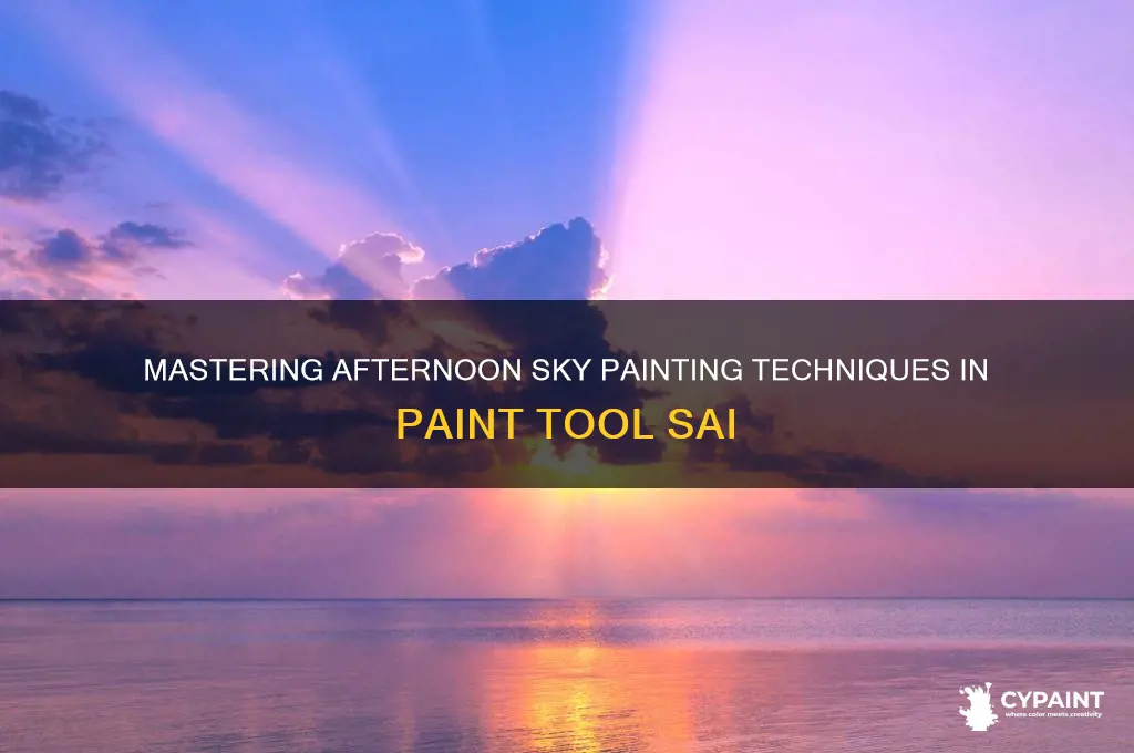 how to paint afternoon sky paint tool sai
