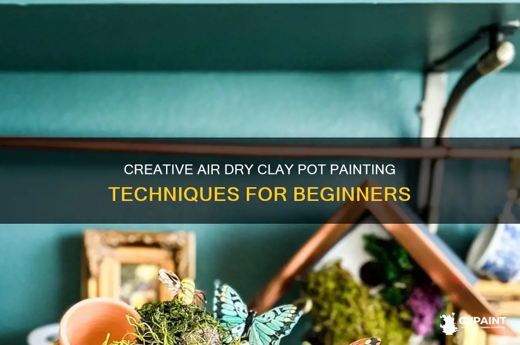 how to paint air dry clay pots