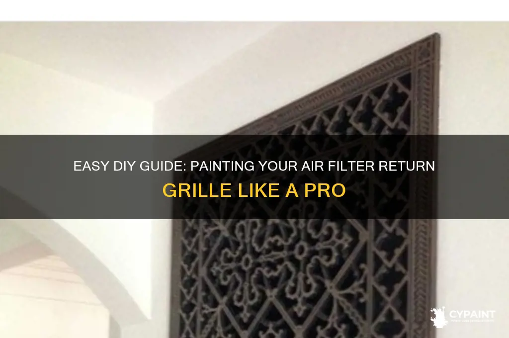 how to paint air filter return grille