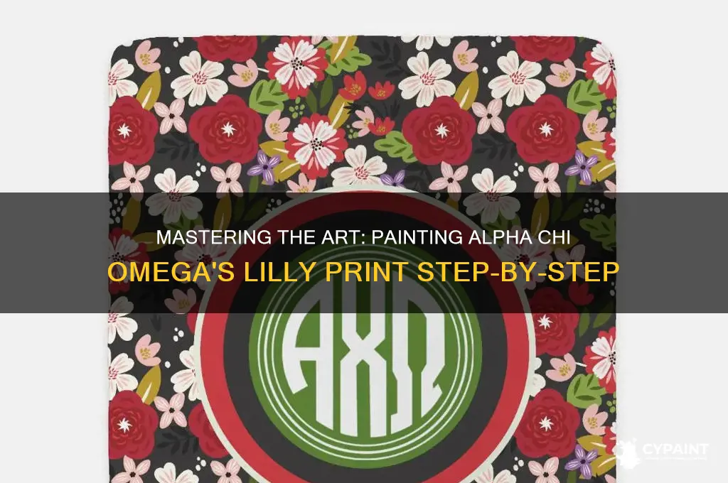 how to paint alpha chi omega lilly print