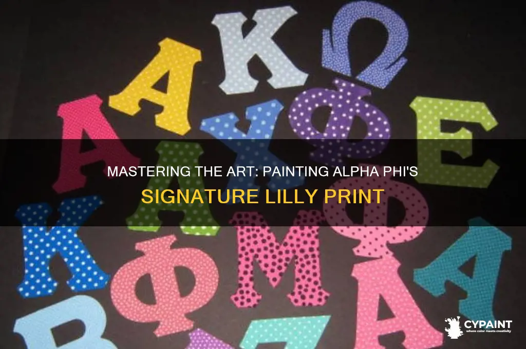 how to paint alpha phi lilly print