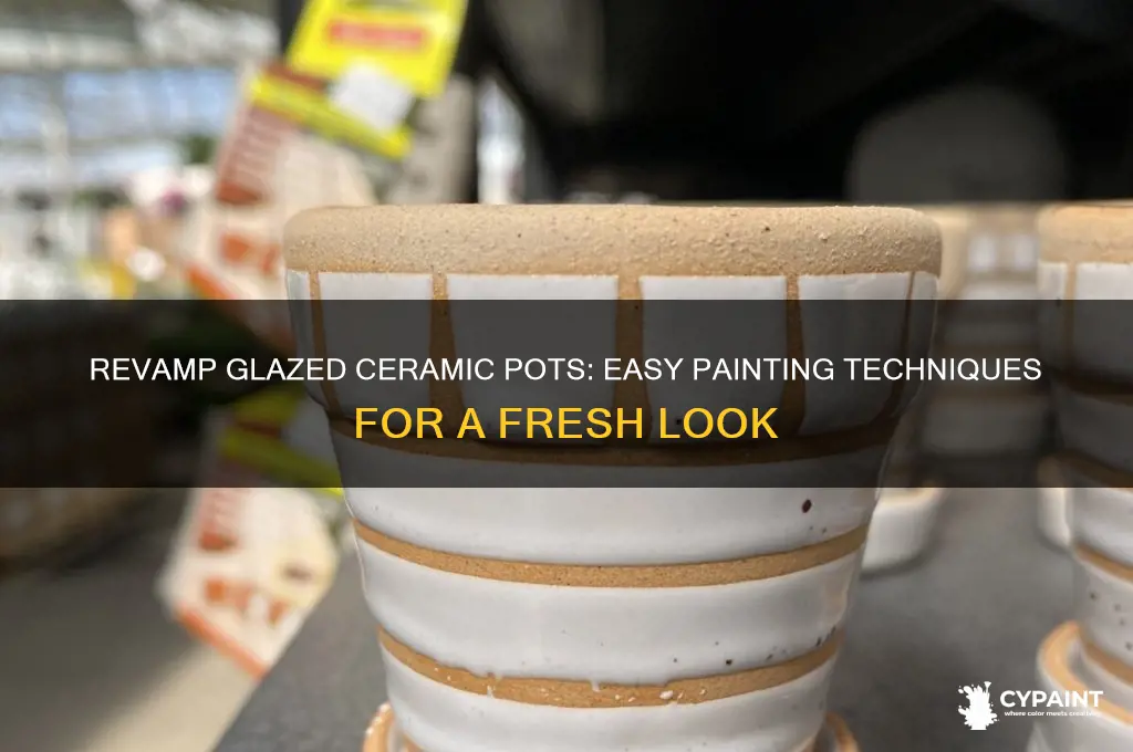 how to paint already glazed ceramic pots