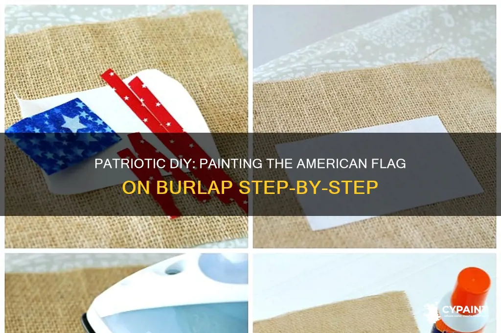 how to paint american flag on burlap