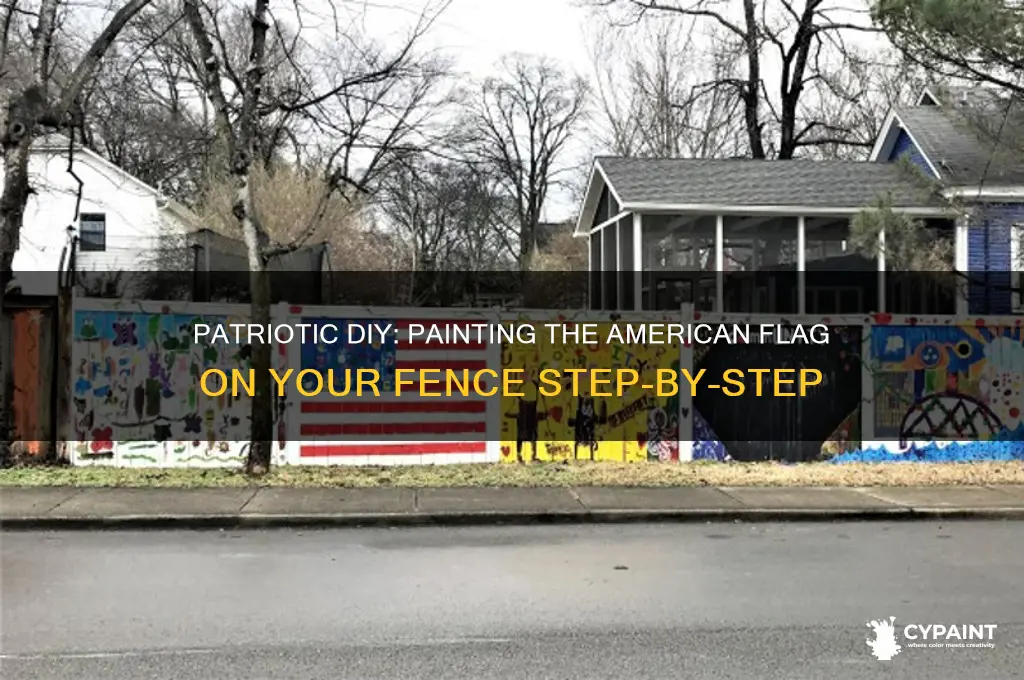 how to paint american flag on fence