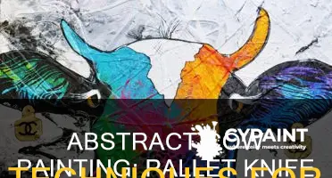 how to paint an abstract cow with pallet knife