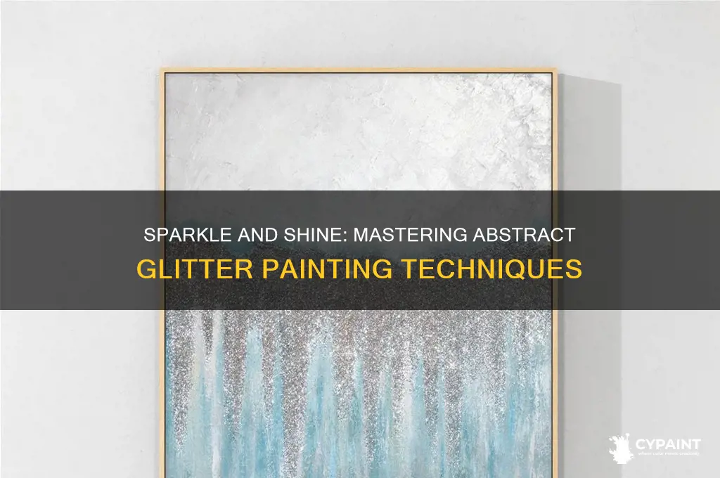 how to paint an abstract painting with glitter