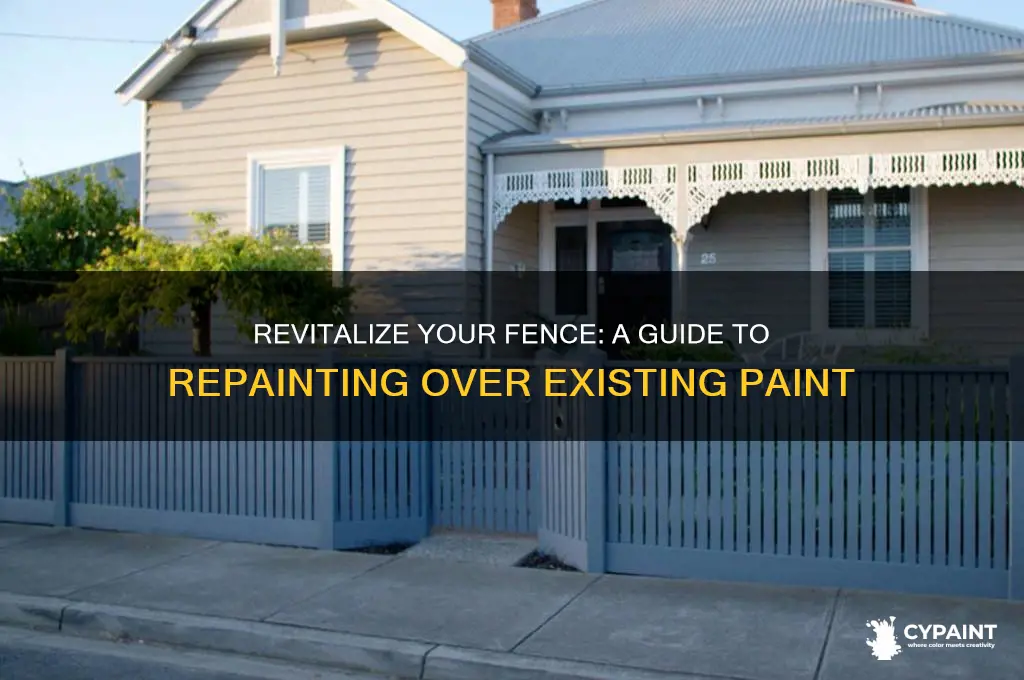how to paint an already painted fence