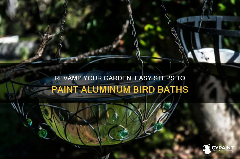 how to paint an aluminum bird bath