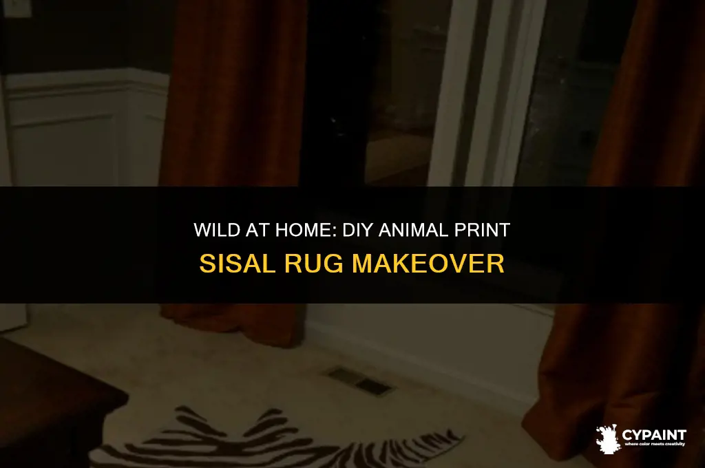 how to paint an animal print onto a sisal rug