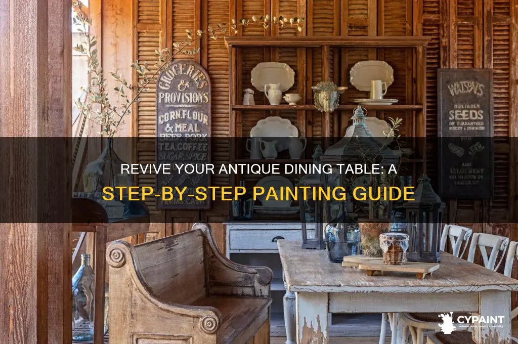 how to paint an antique dining table