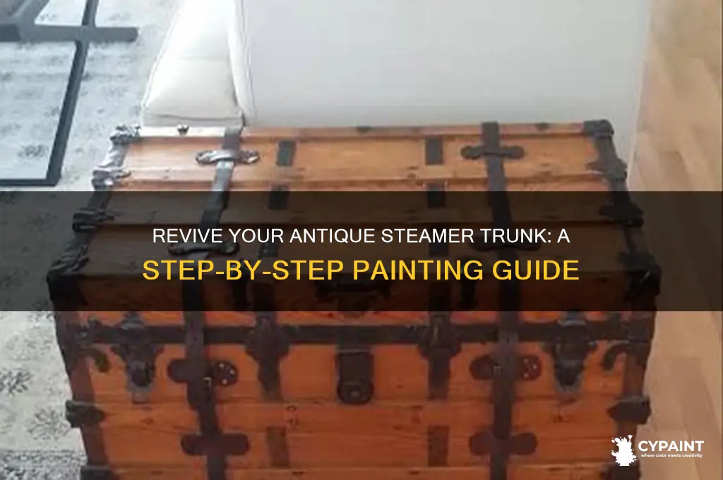 how to paint an antique steamer trunk