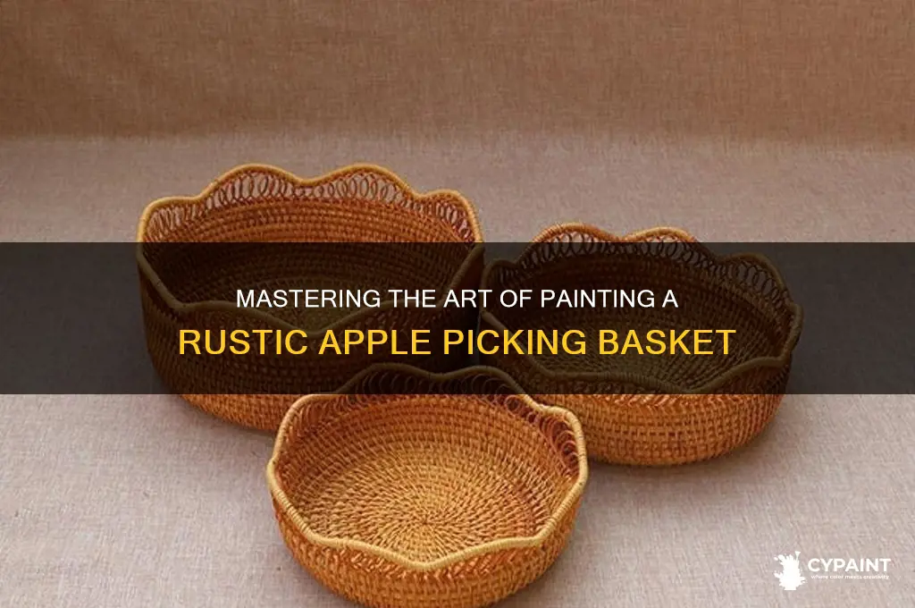 how to paint an apple picking basket