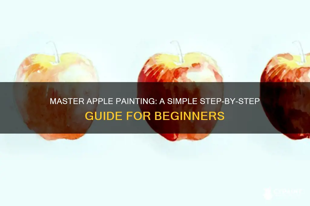 how to paint an apple step by step