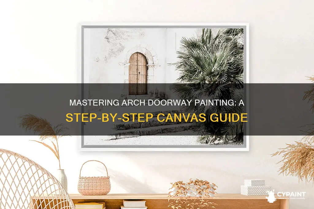 how to paint an arch doorway on cavans