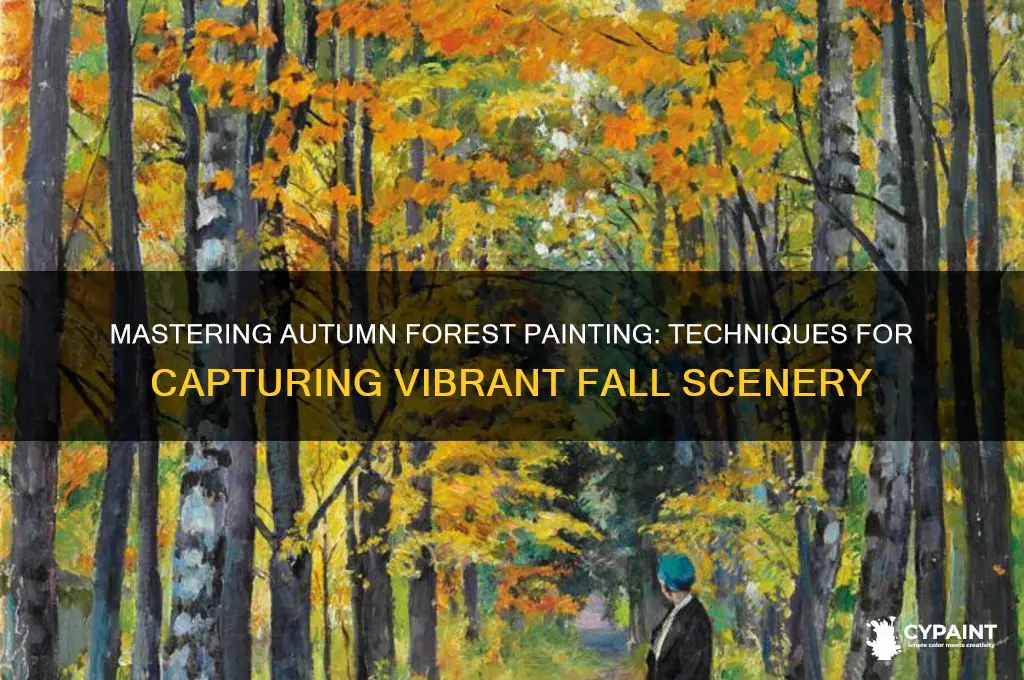 how to paint an autumn forest scene