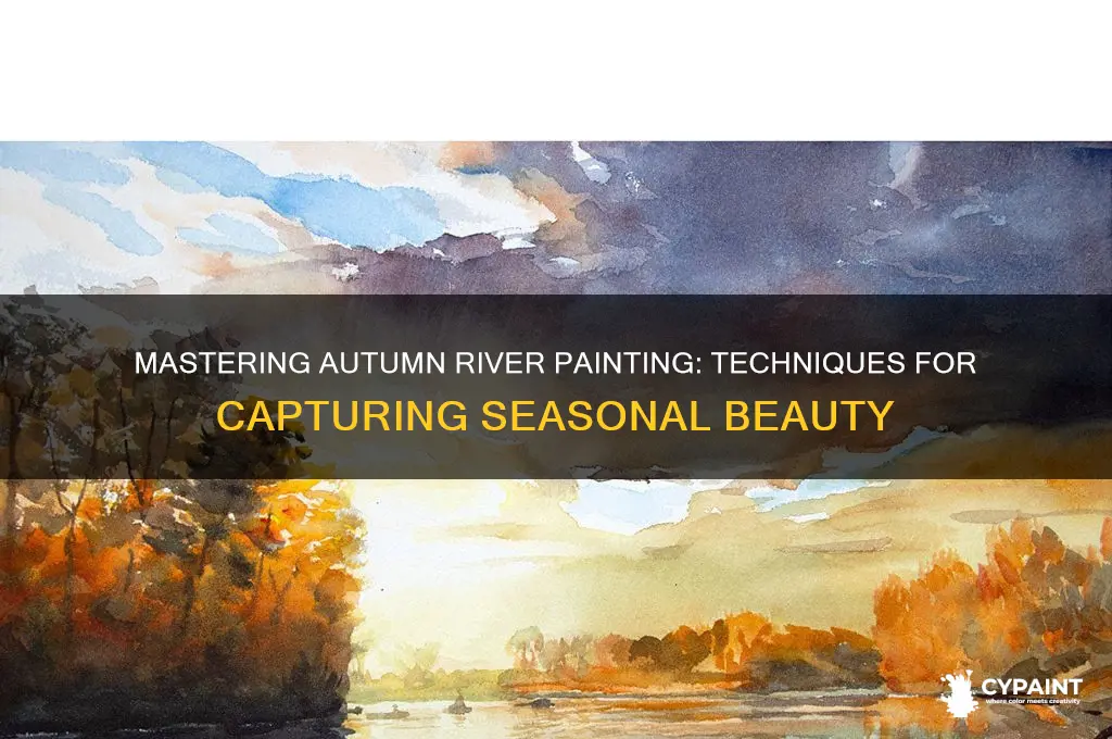 how to paint an autumn river scene
