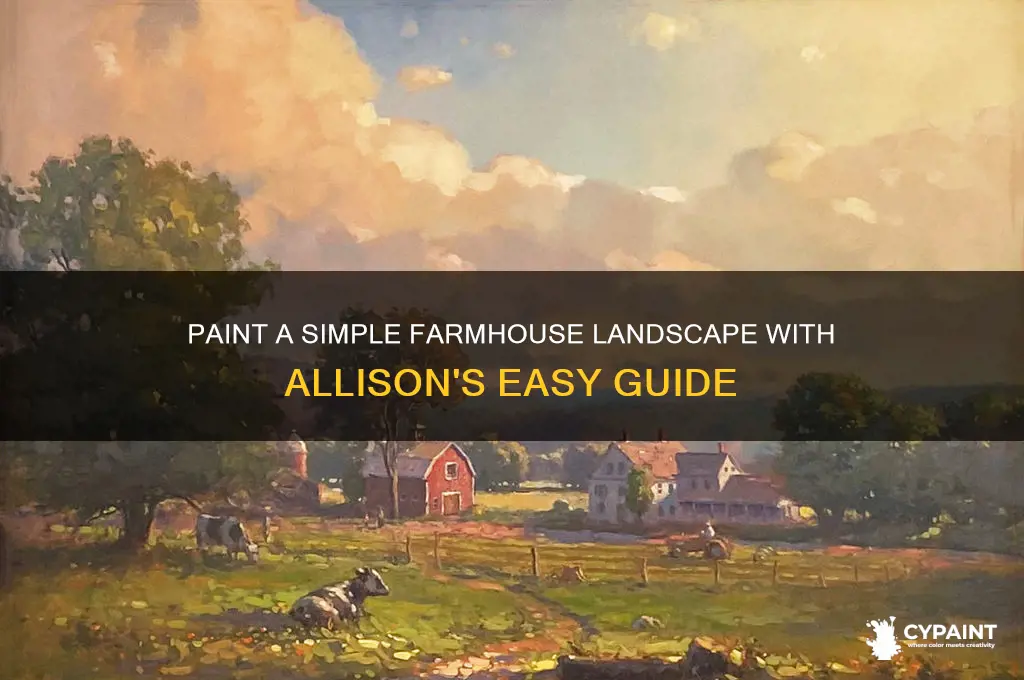how to paint an easy farmhouse landscape allison