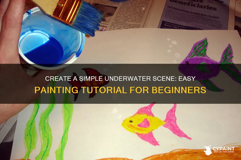 how to paint an easy underwater scene