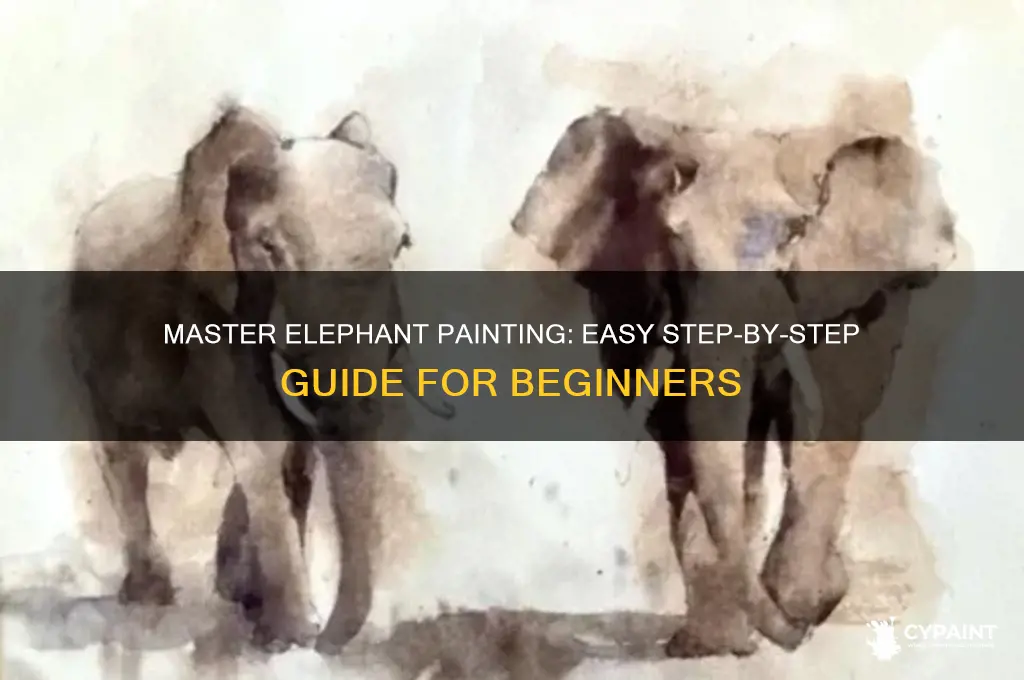 how to paint an elephant step by step