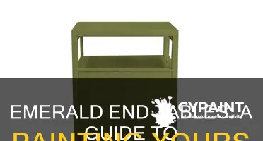 how to paint an end table a emerald green