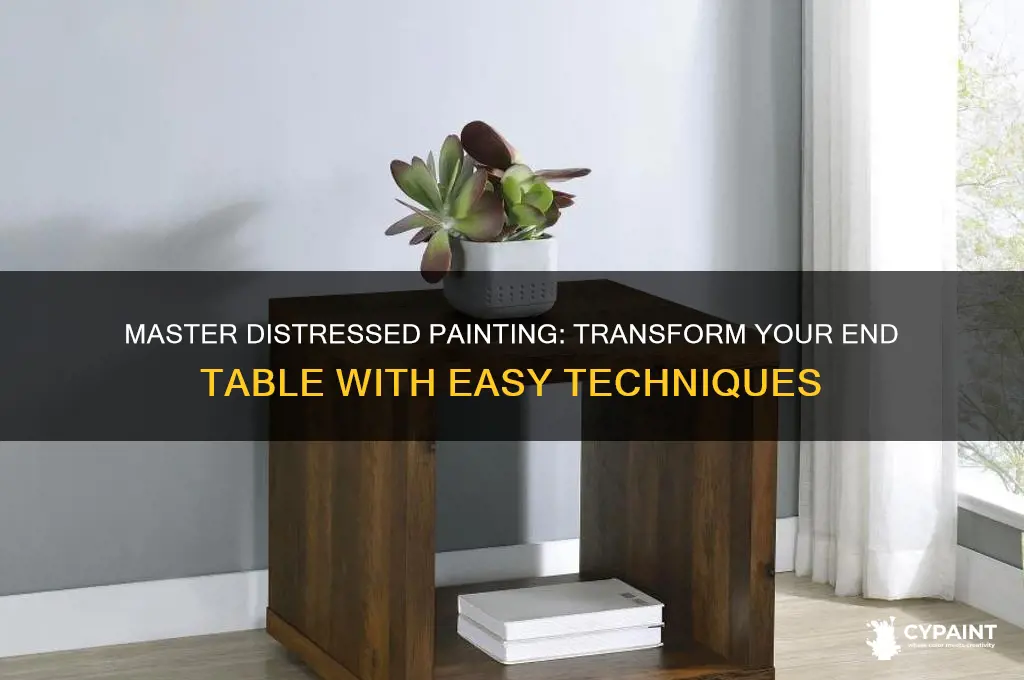 how to paint an end table distressed