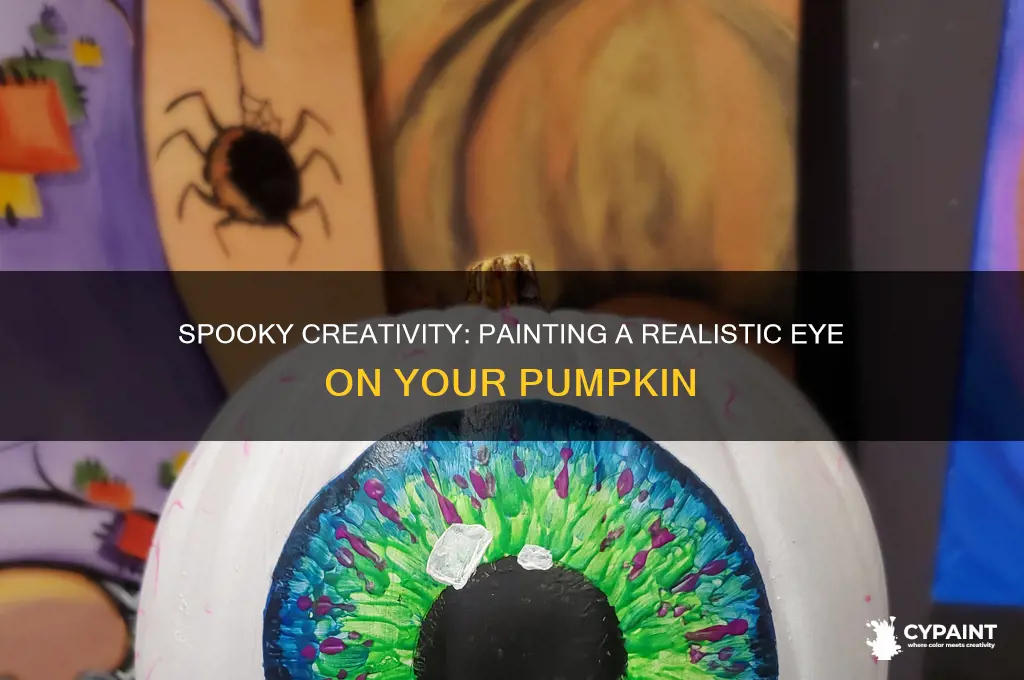 how to paint an eye on a pumpkin