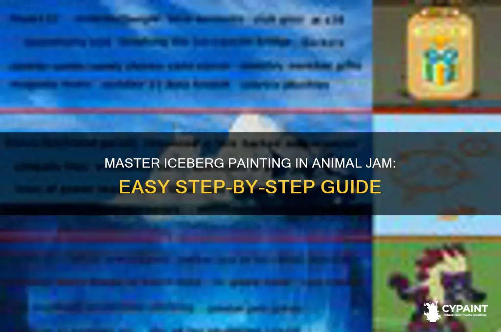 how to paint an iceberg on animal jam