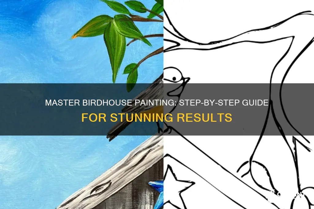 how to paint an image of a birdhouse