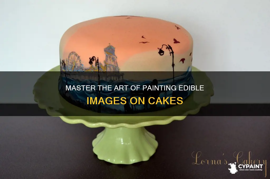 how to paint an image on a cake