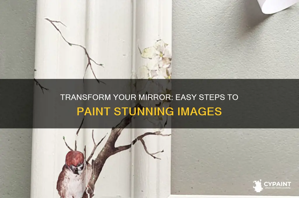 how to paint an image on a mirror