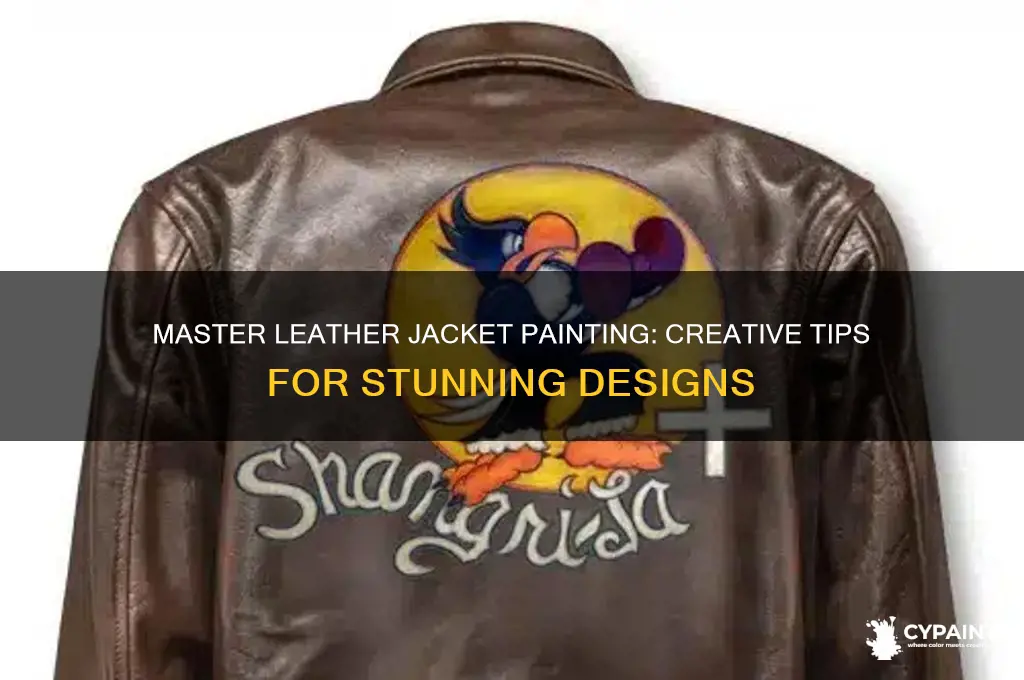 how to paint an image on leather jacket