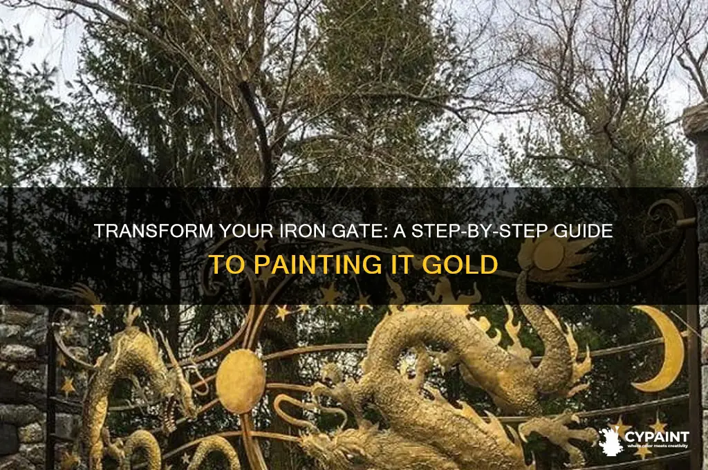 how to paint an iron gate gold