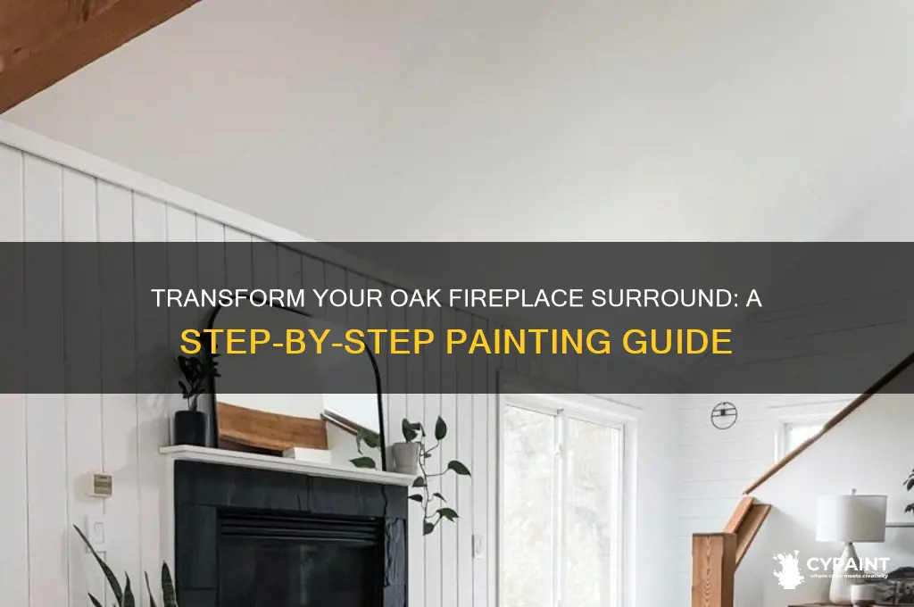 how to paint an oak fireplace surround
