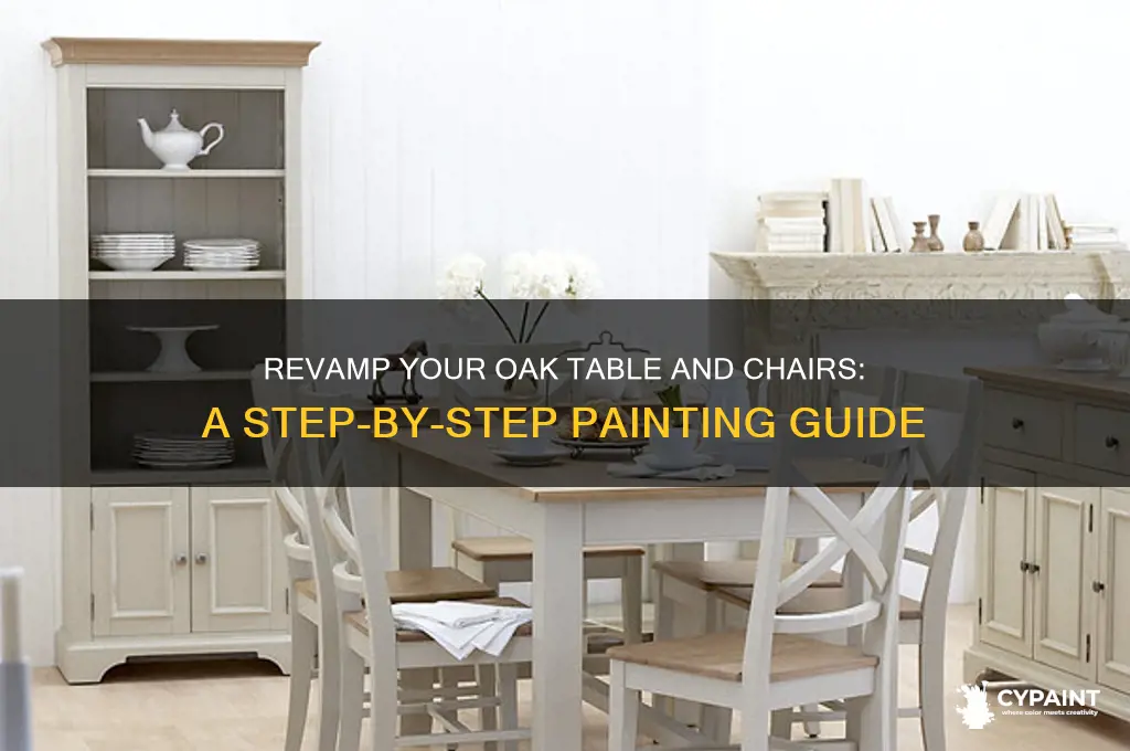 how to paint an oak table and chairs