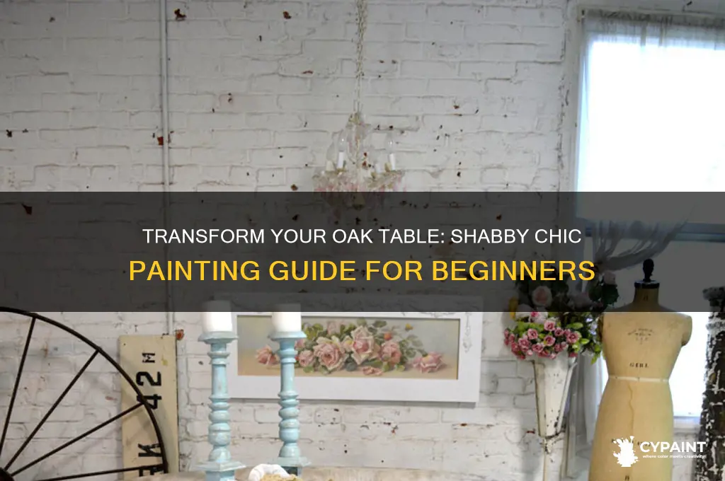how to paint an oak table shabby chic