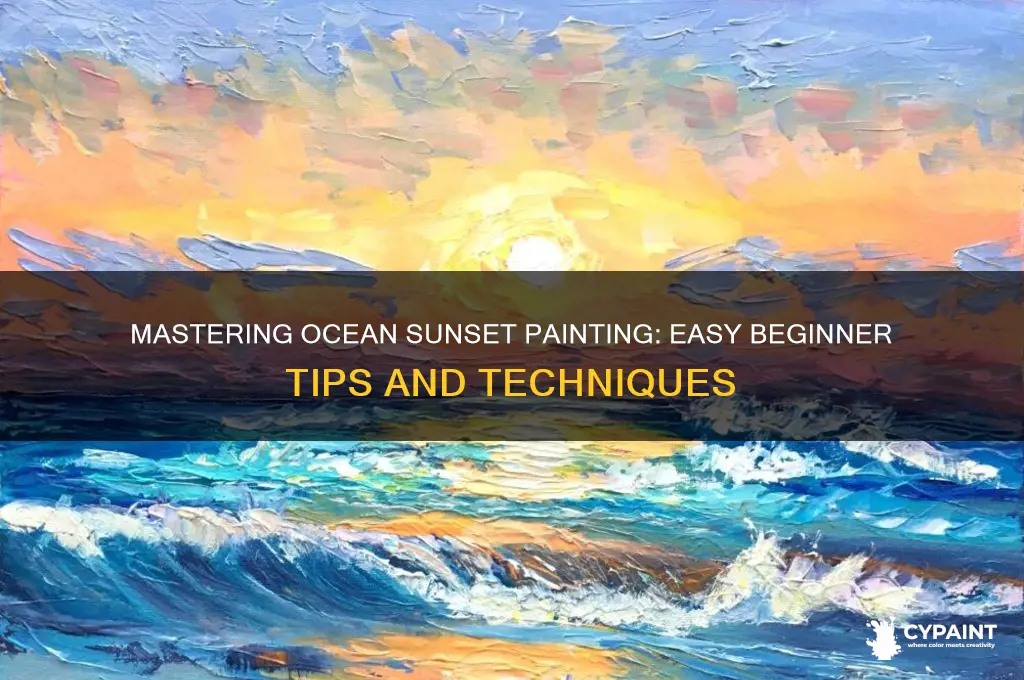 how to paint an ocean sunset for beginners