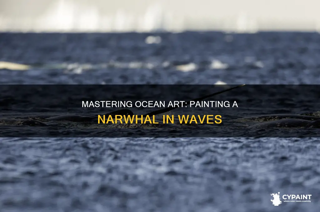 how to paint an ocean with a narwhal