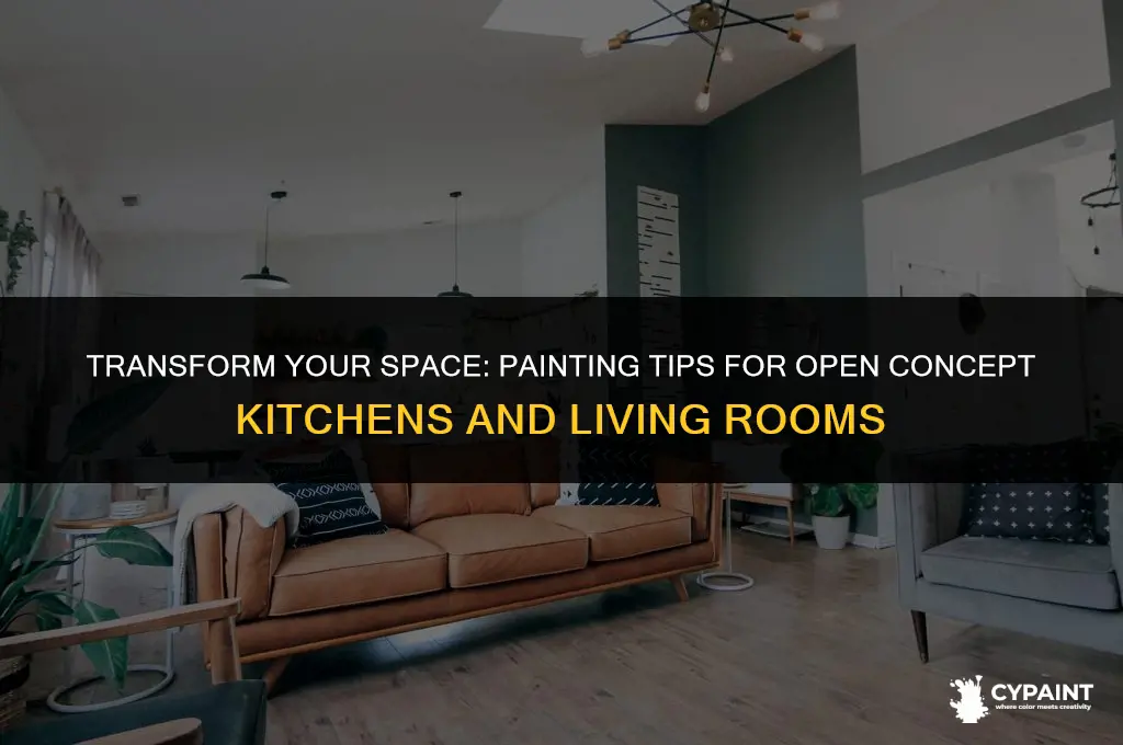 how to paint an open concept kitchen and living room