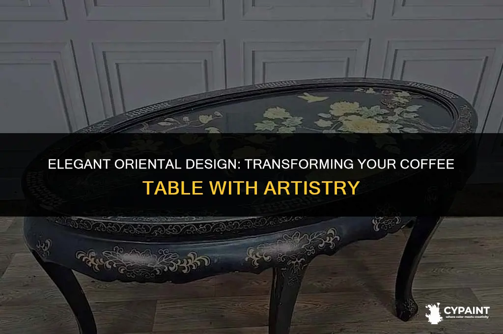 how to paint an oriental design on a coffee table