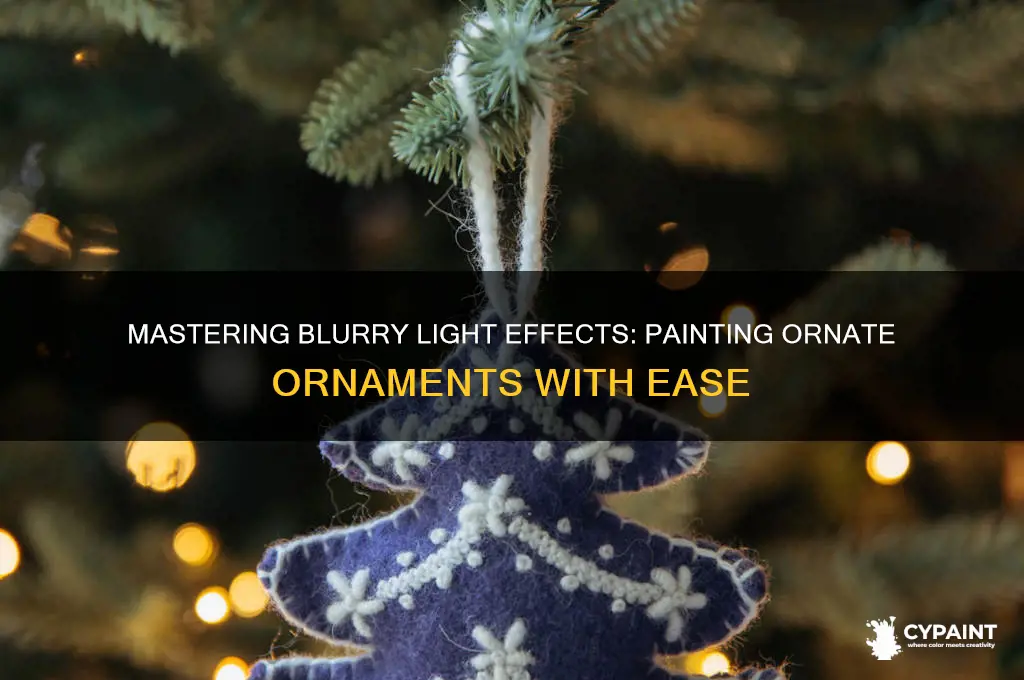 how to paint an ornament with blurry lights