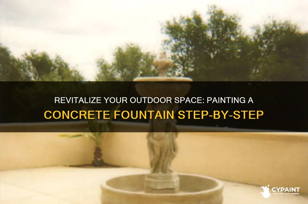 how to paint an outdoor concrete fountain